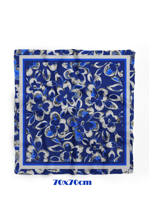 Blue Aura Desen 70*70cm Bandana/Fular - görsel 2