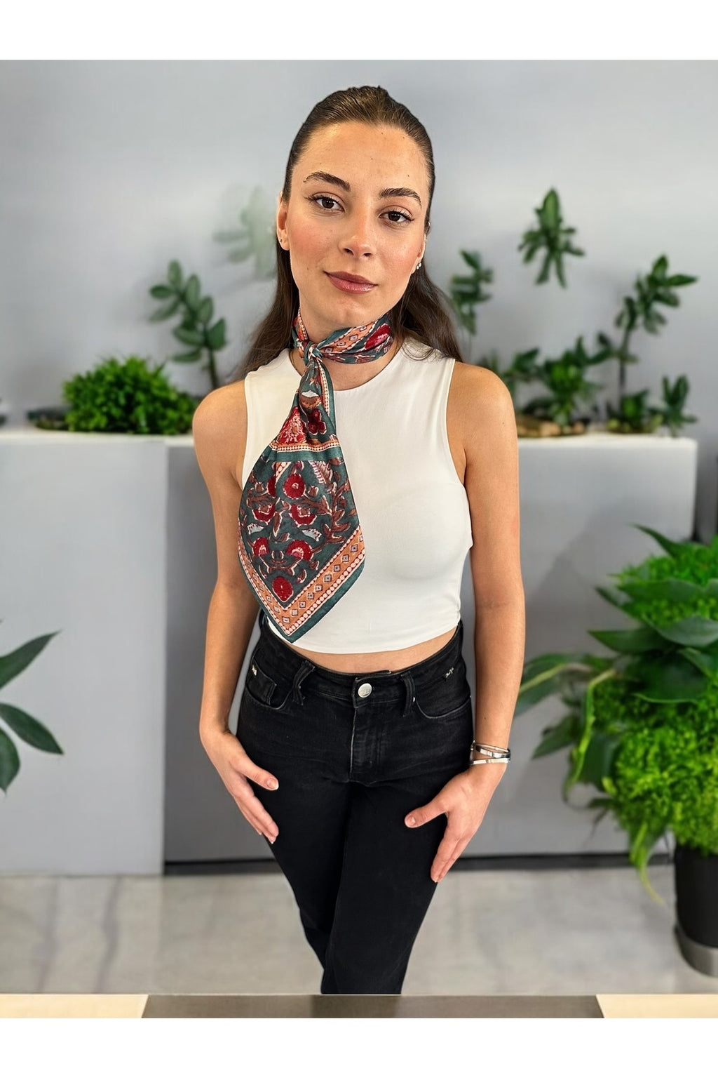 VİNTAGE Desen Bandana/Fular - görsel 2