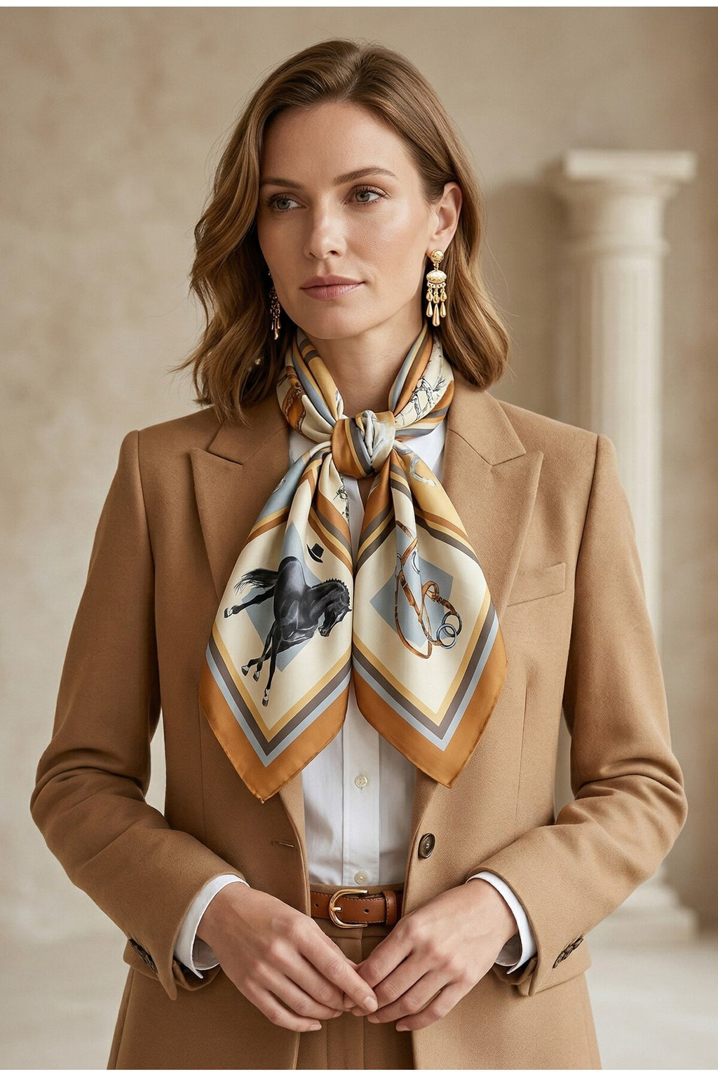HORSE İCONS Scarf Desen 90X90cm Eşarp/Fular - görsel 5