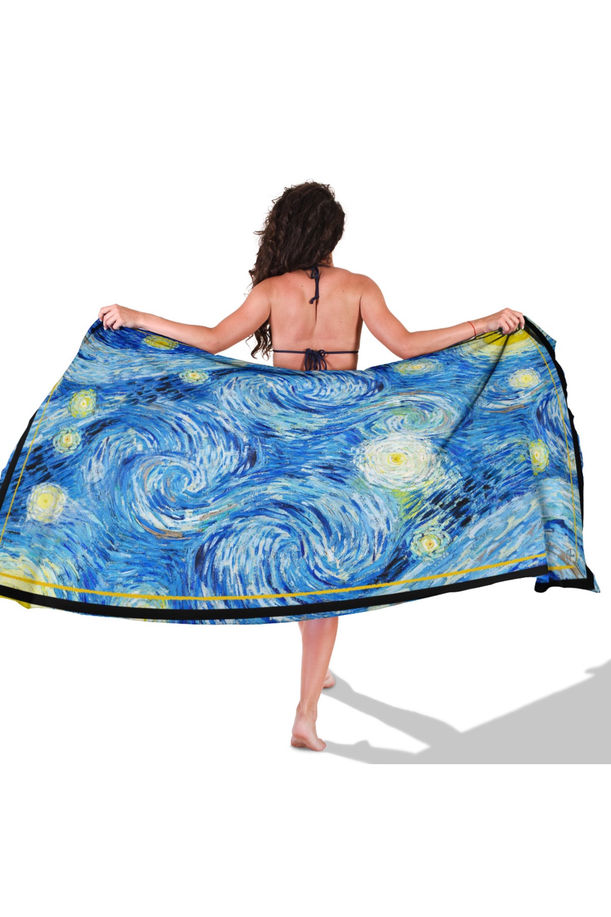 VAN GOGH BREEZE Desen Saten PAREO - görsel 3