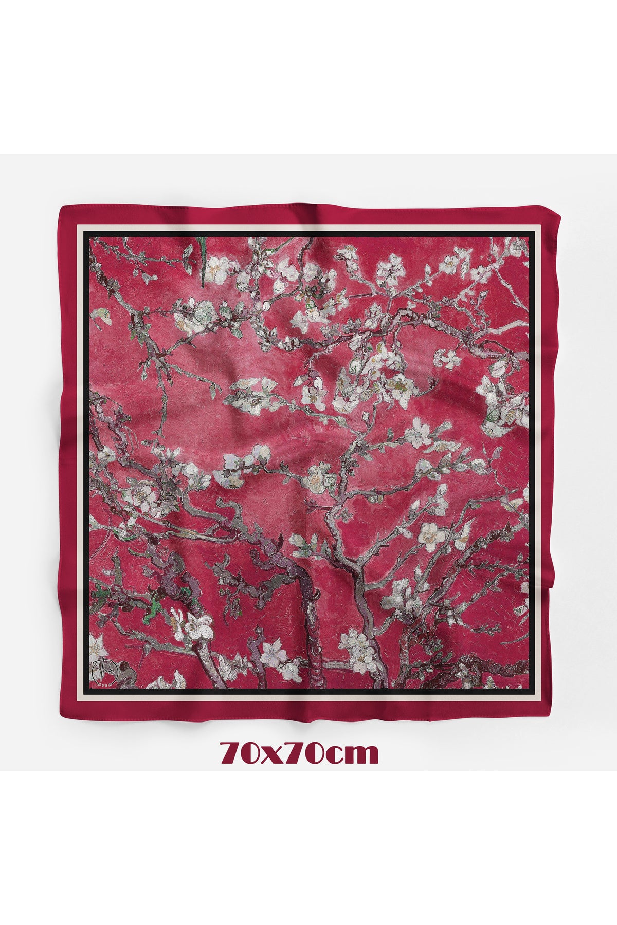 CHERRY BLOSSOM Desen 70*70cm Bandana/Fular - görsel 2