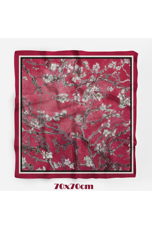CHERRY BLOSSOM Desen 70*70cm Bandana/Fular - görsel 2
