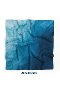 Derin Okyanus Desen 70*70cm Bandana/Fular - Mavi