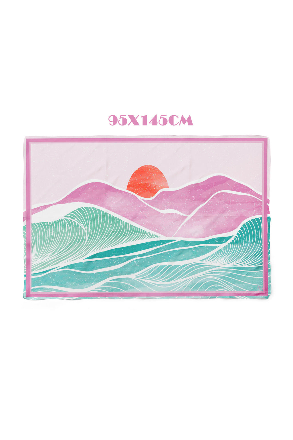 SUNWAVE PEMBE Desen İç göstermeyen Saten PAREO - görsel 2