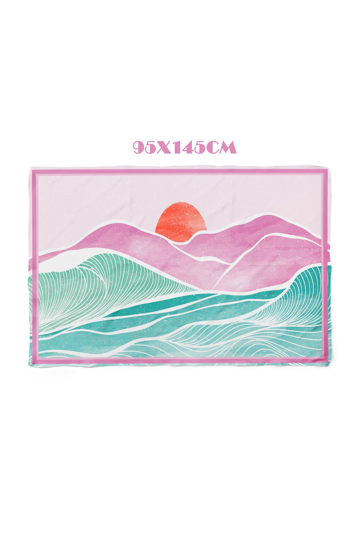 SUNWAVE PEMBE Desen İç göstermeyen Saten PAREO - görsel 2