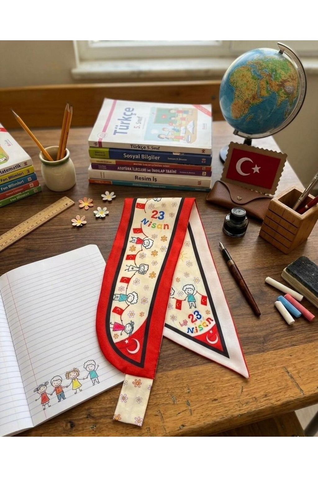 23 NİSAN TEMALI Desen Kravat/Fular - görsel 3