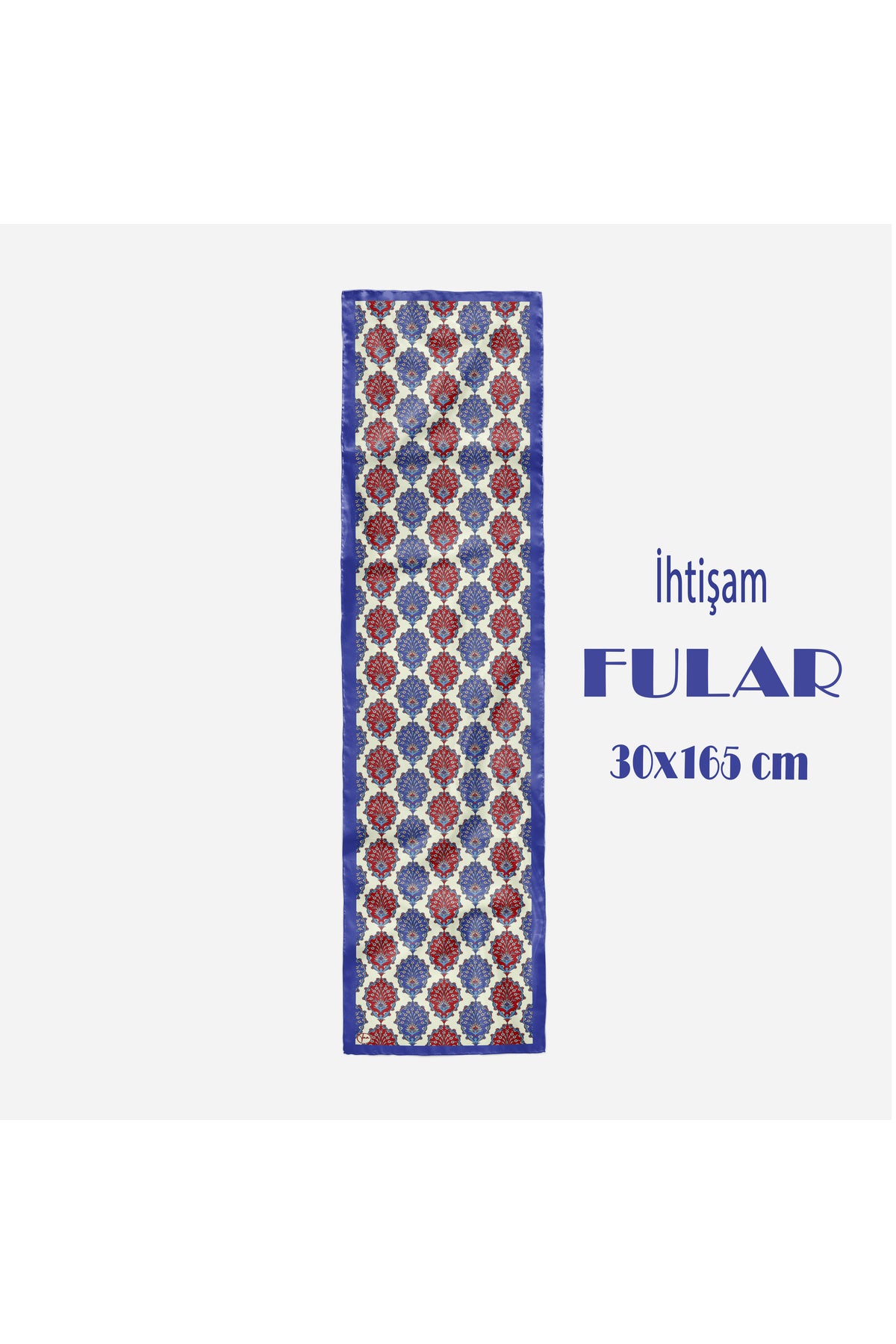 İHTİŞAM Desen Şık & Zarif Kadın Aksesuarı Saten Fular 30x165cm - görsel 2