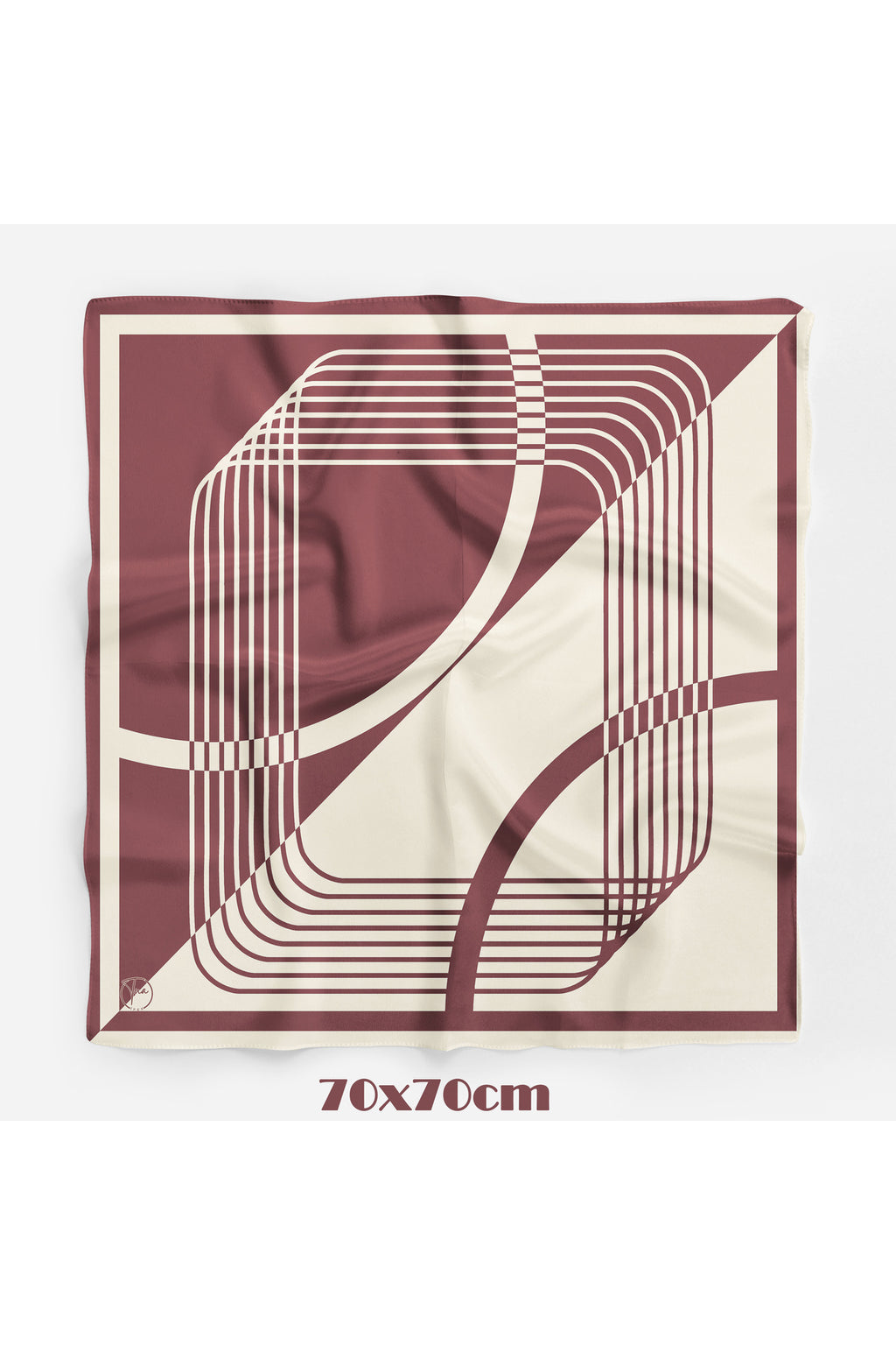 BORDO URBAN Desen 70*70cm Bandana/Fular - Çok Renkli
