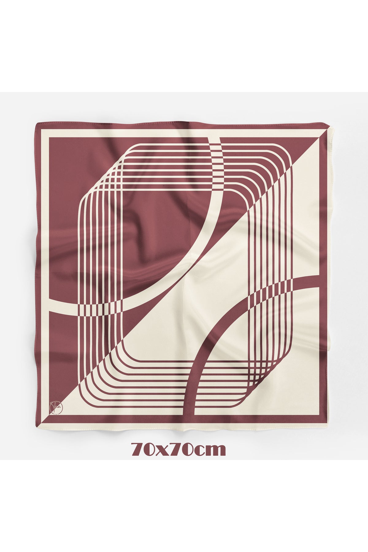BORDO URBAN Desen 70*70cm Bandana/Fular - Çok Renkli