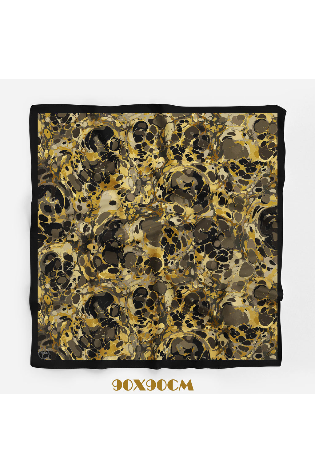 OCHRE Desen 90X90cm Matte Cotton Eşarp - görsel 3
