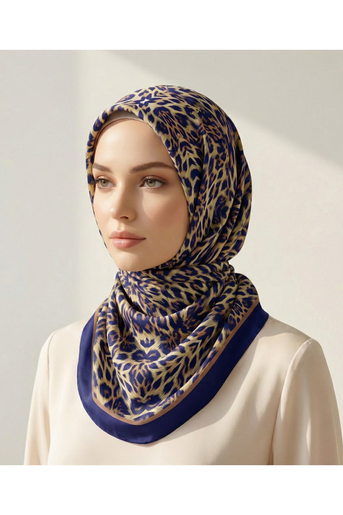 Leo Desen 90X90cm Organic Twill Eşarp/Fular - görsel 2