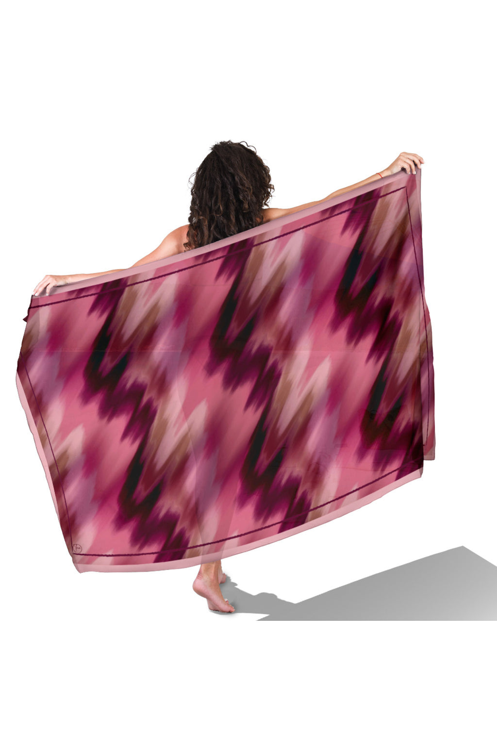 KIZIL AKIŞ Desen İç göstermeyen Saten PAREO - görsel 5