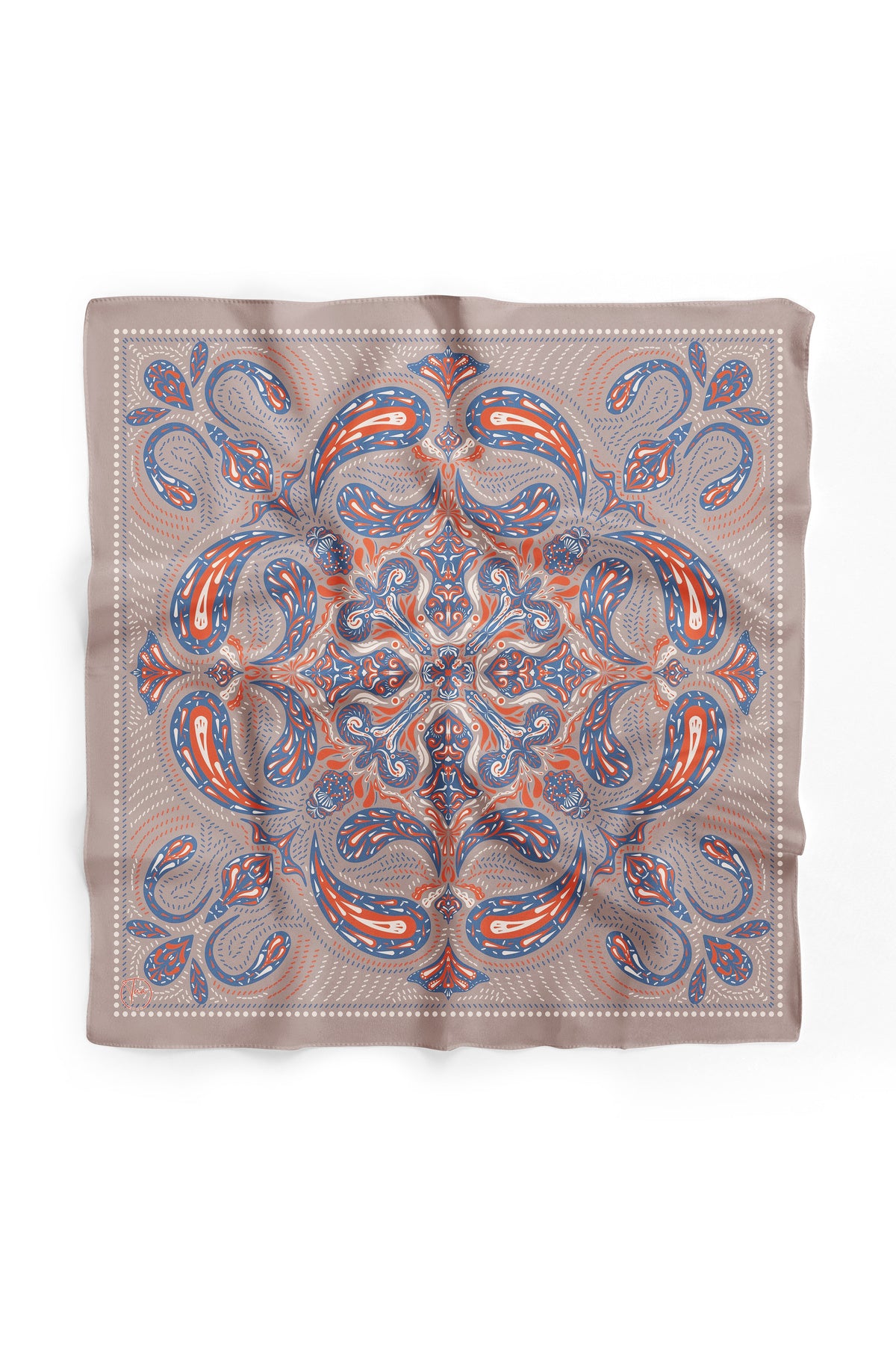 Otantik Rüya Desen 55x55cm Bandana/Fular - görsel 2