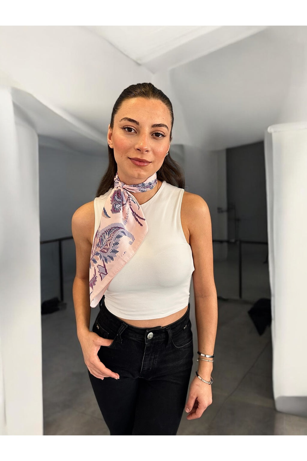 ÇİÇEK ÇİZİM Desen Bandana/Fular - görsel 5