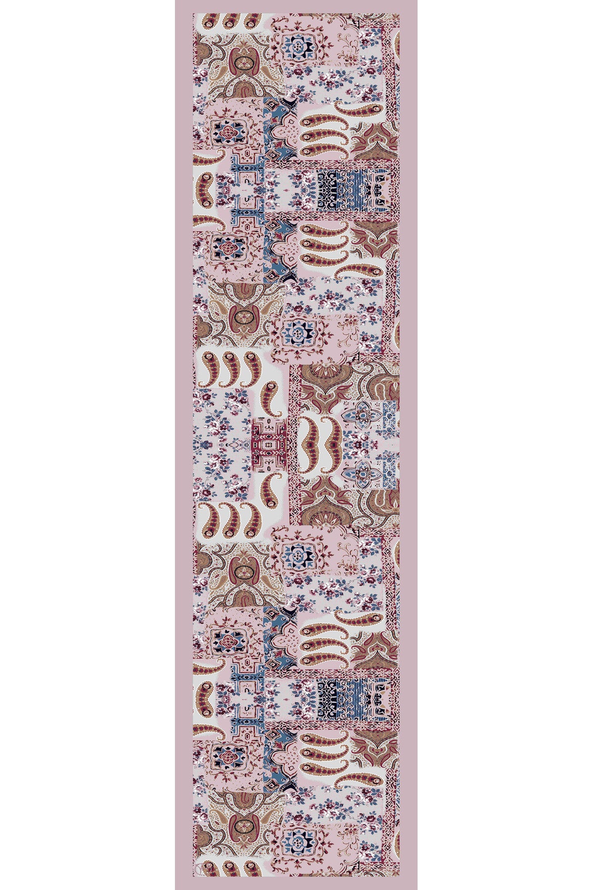 Şahmeran Desen Kadın Saten Fular 30x165cm - görsel 3