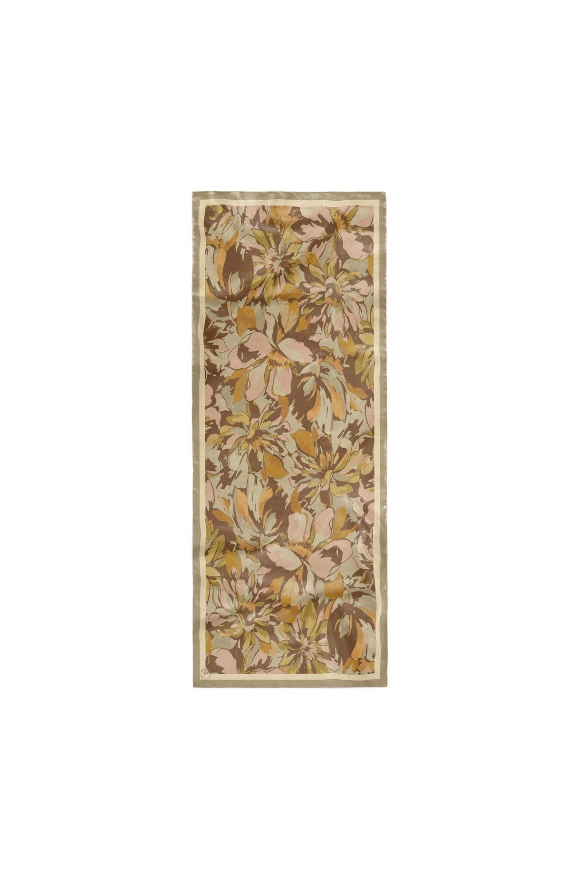 Flower Desen Fransız İpeği Şal 70x180cm - görsel 2