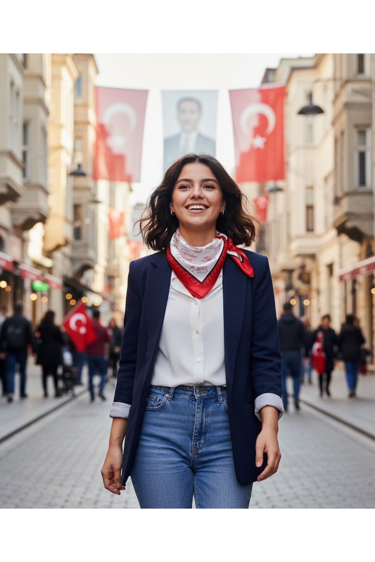 K.Atatürk İmza Desen Bandana/Fular - görsel 2