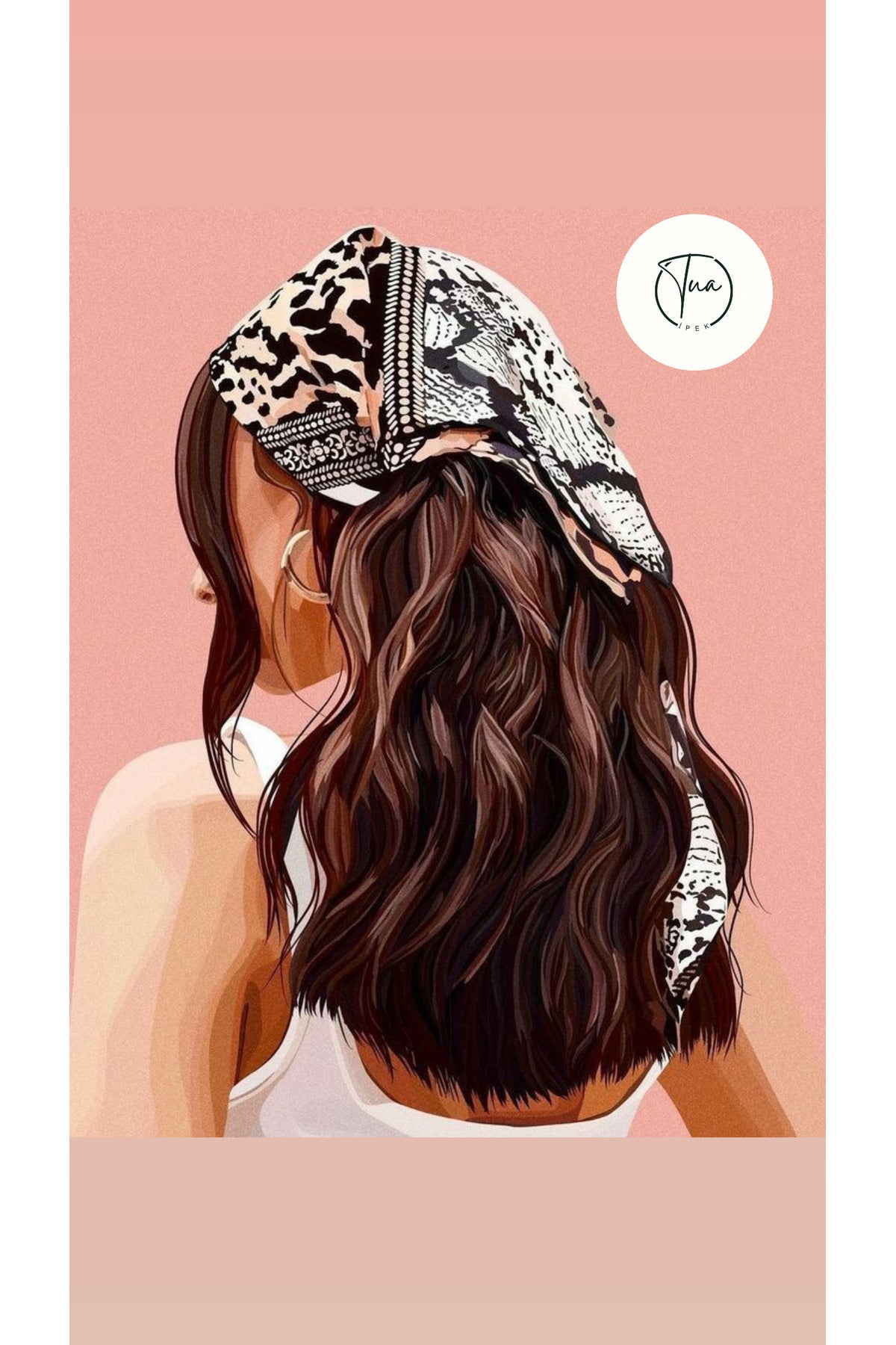 GECE AÇAN ÇİÇEKLER Desenli Bandana/Fular - görsel 3