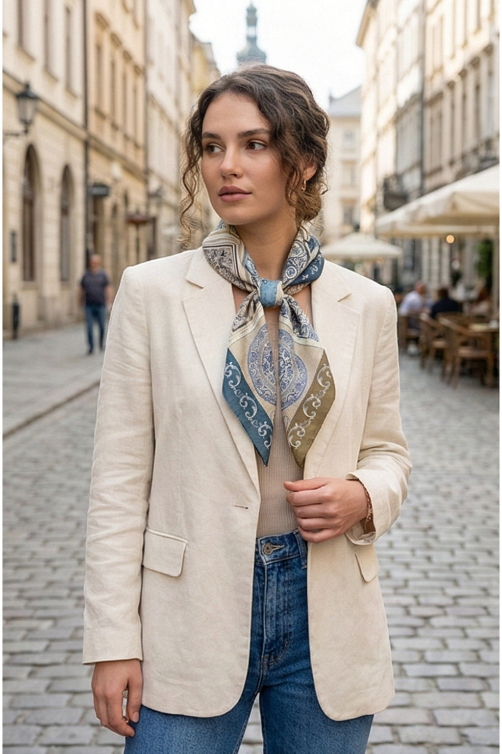 Çini Sırrı Desen 70*70cm Bandana/Fular - görsel 2
