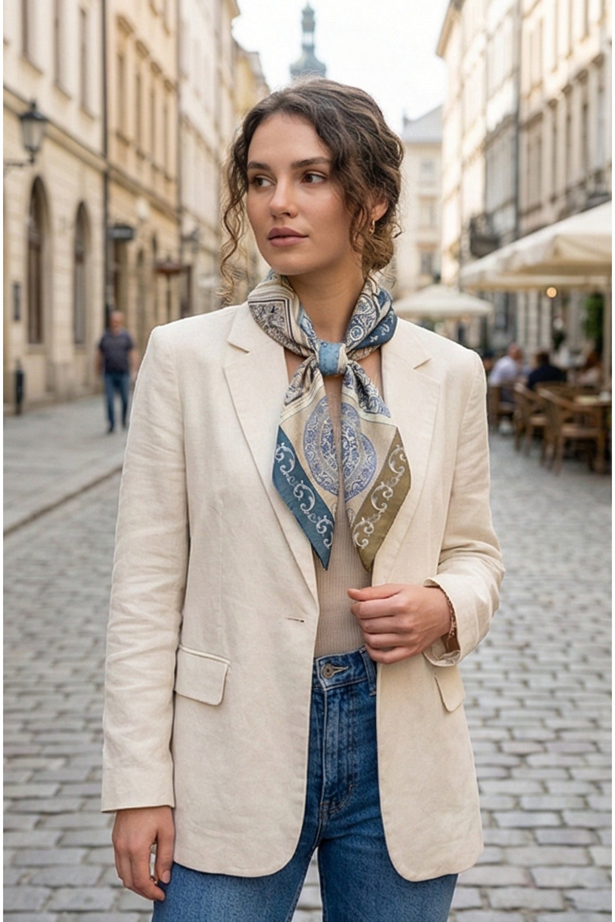 Çini Sırrı Desen 70*70cm Bandana/Fular - görsel 2