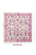 Pudra Saray Desen 70*70cm Bandana/Fular - Çok Renkli