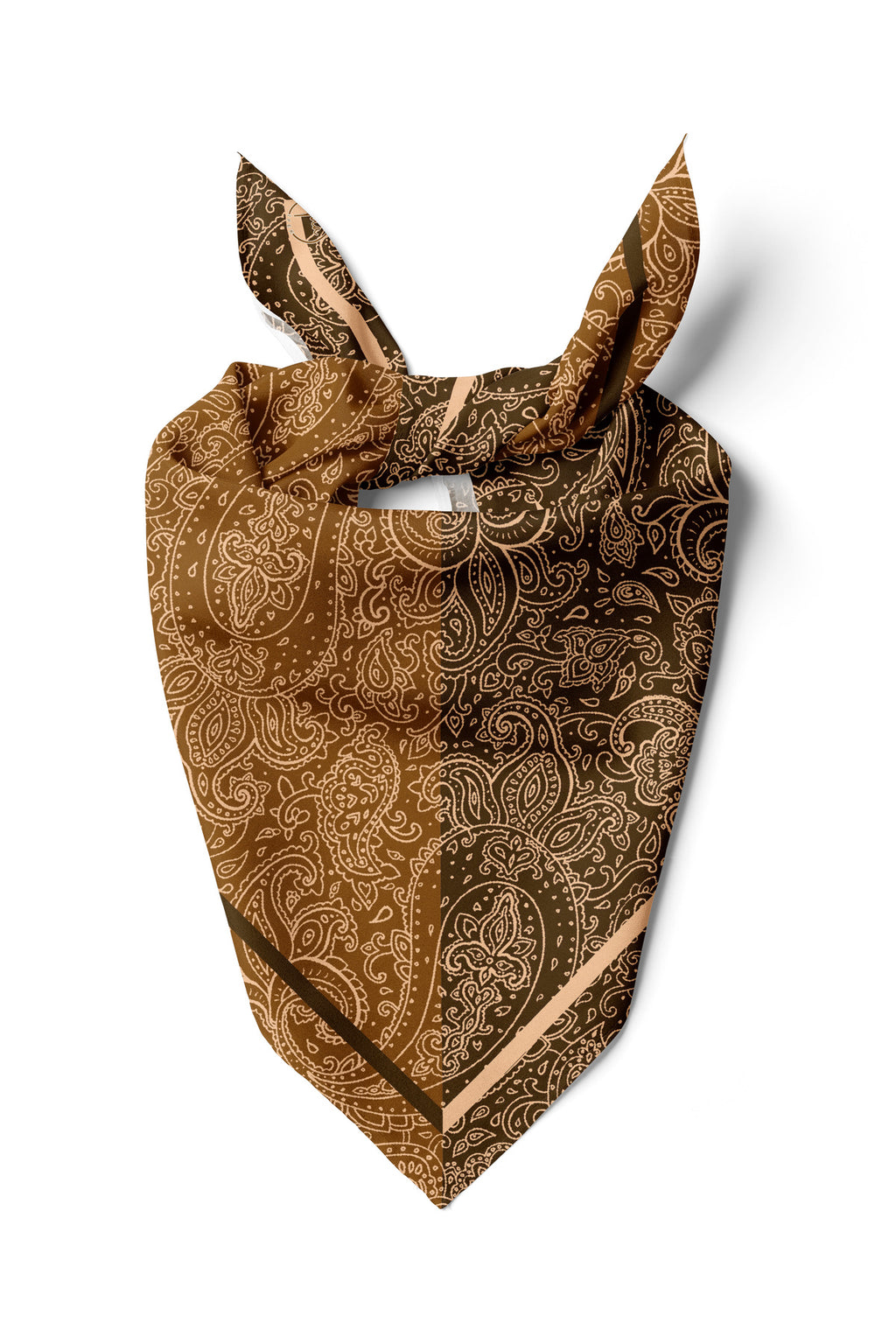 Karamel Paisley Desen 55x55cm Bandana/Fular - görsel 2