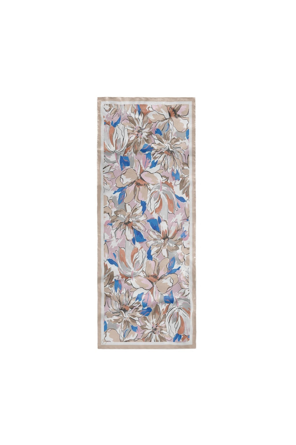 Flower Desen Fransız İpeği Şal 70x180cm - görsel 2