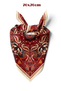Kızıl Matra Desen 70*70cm Bandana/Fular - Çok Renkli