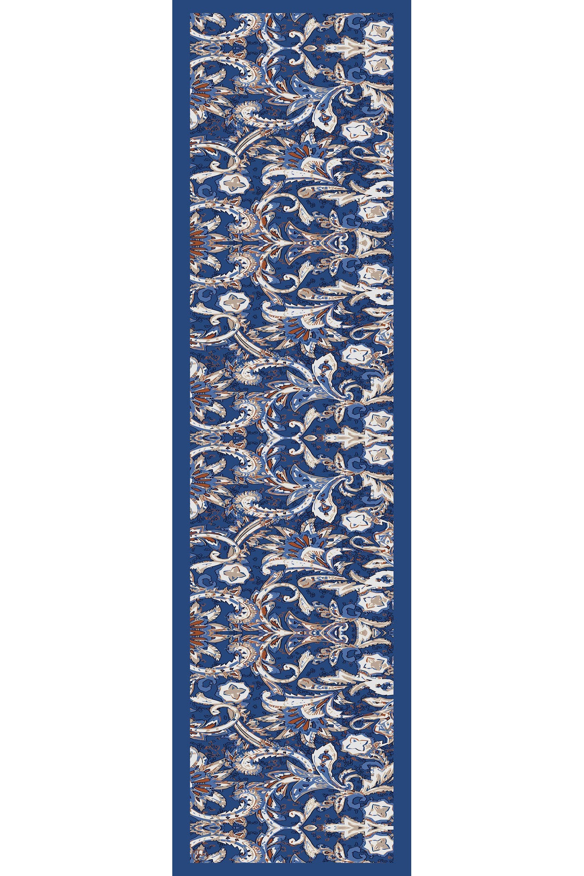 Pers Bahçesi Desen Kadın Saten Fular 30x165cm - görsel 4