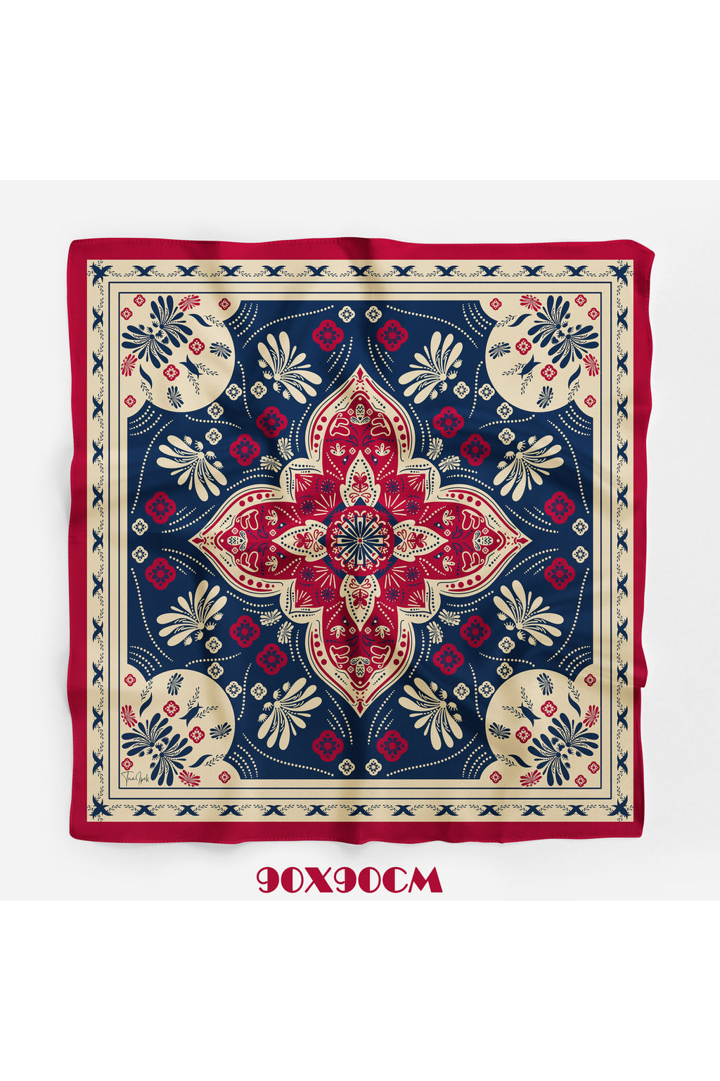 KADİM Scarf Desen 90X90cm Eşarp/Fular - görsel 2