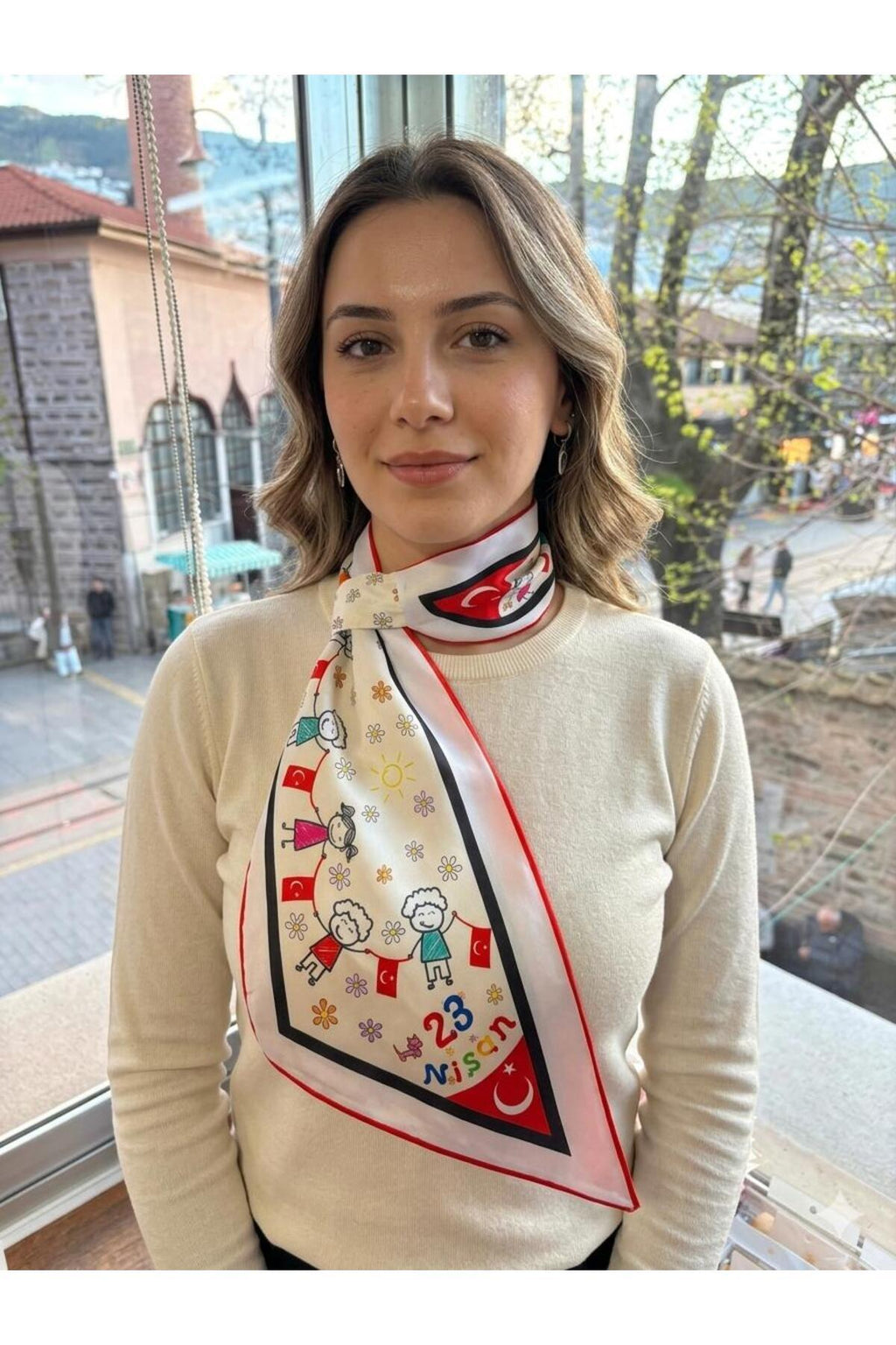 23 NİSAN TEMALI Desen Kravat/Fular - görsel 2
