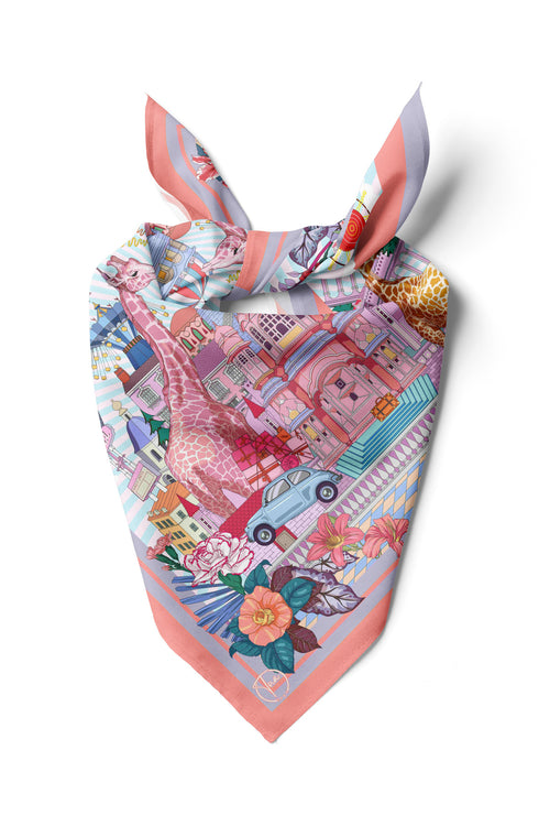 Art City Desen 55x55cm Bandana/Fular - görsel 2