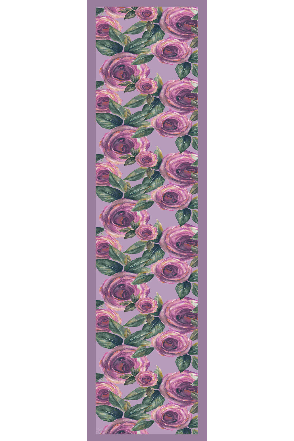 Lila Rose Fantasy Desen Kadın Saten Fular 30x165cm - görsel 3