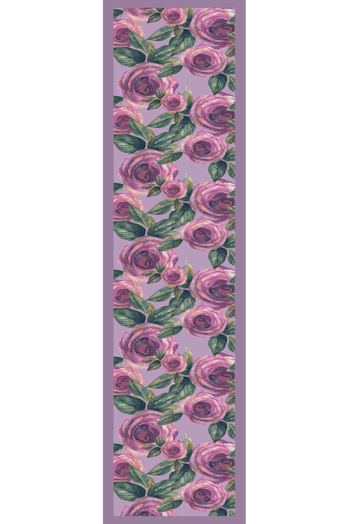 Lila Rose Fantasy Desen Kadın Saten Fular 30x165cm - görsel 3