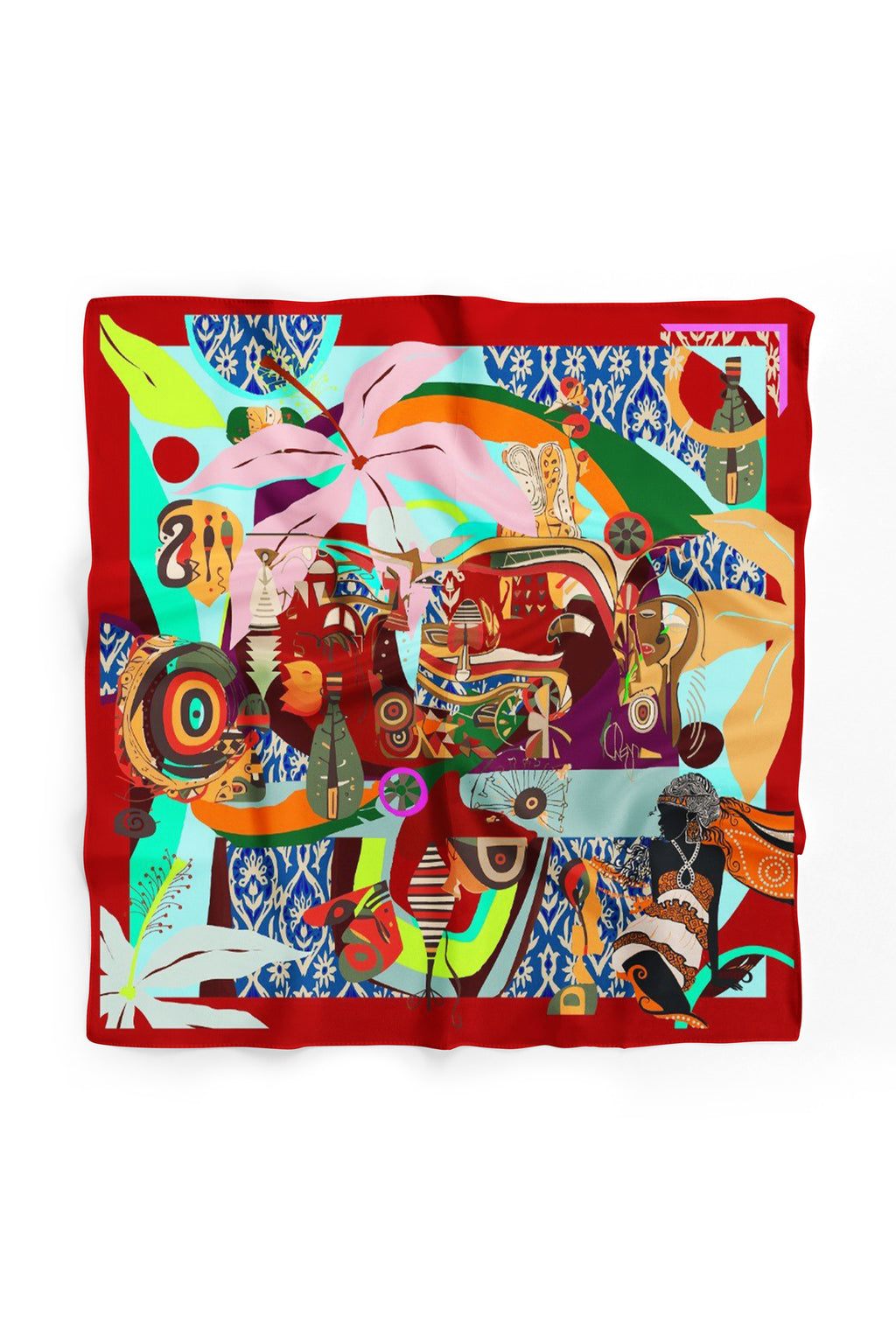 Red Jungle Desen Bandana/Fular - Çok Renkli