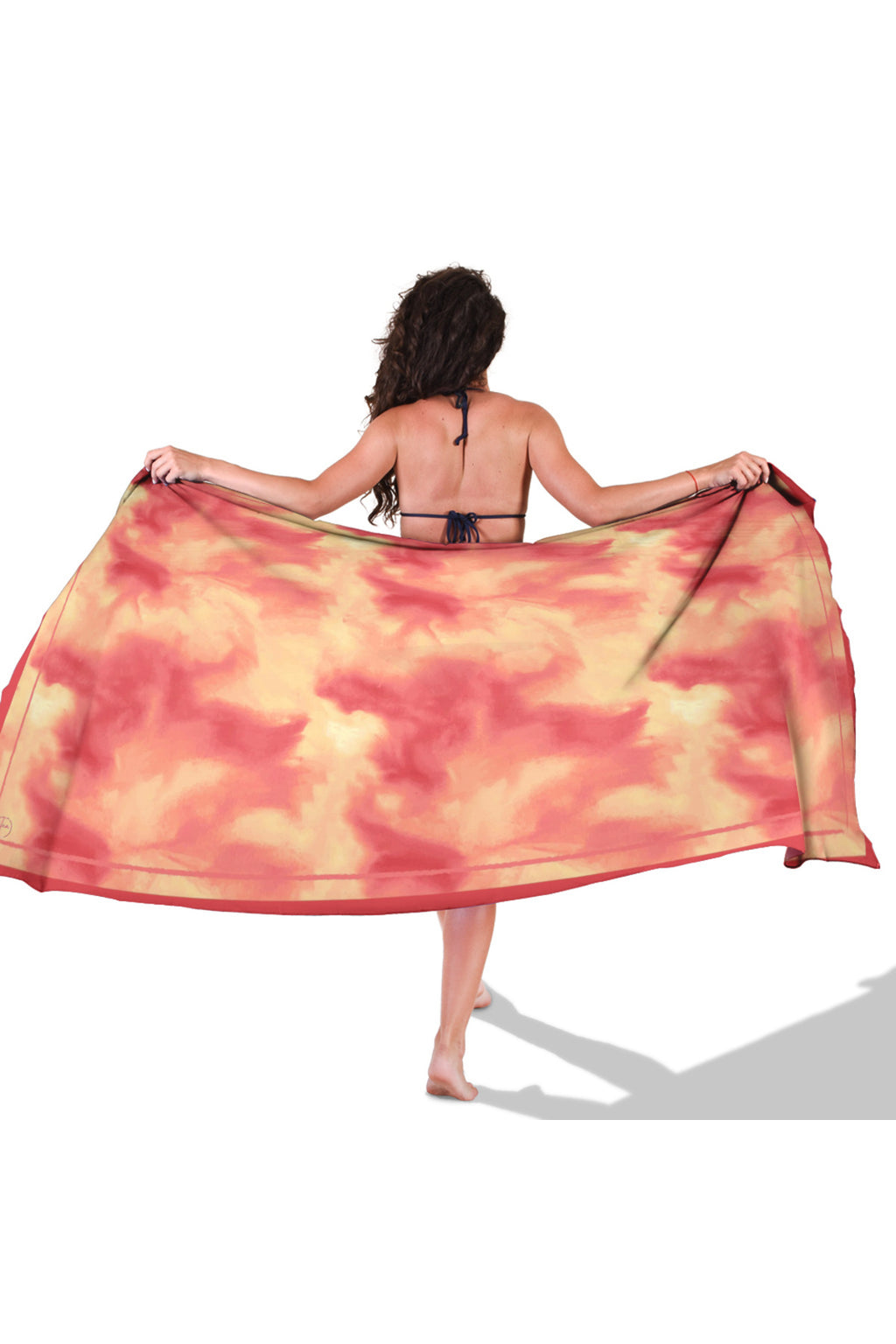 ROSY STAIN Desen İç göstermeyen Saten PAREO - görsel 3
