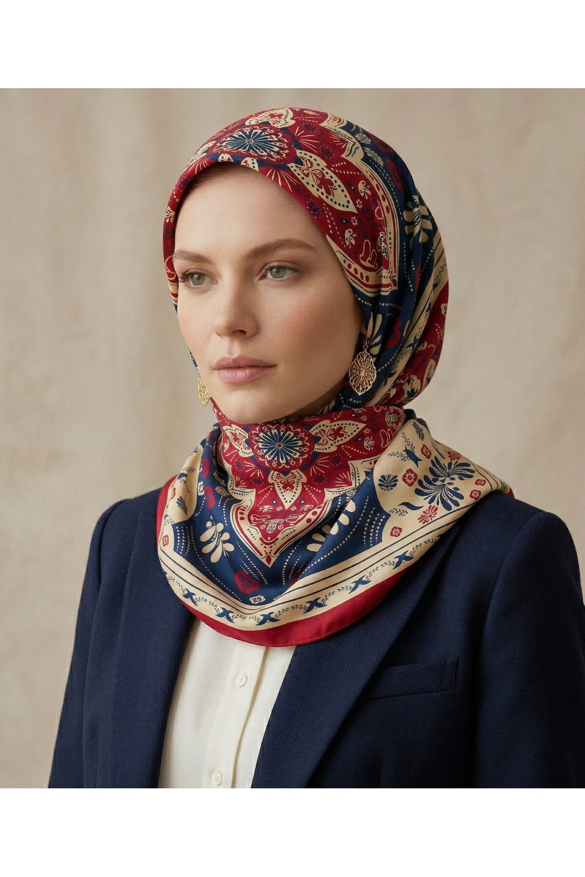 KADİM Scarf Desen 90X90cm Eşarp/Fular - görsel 5