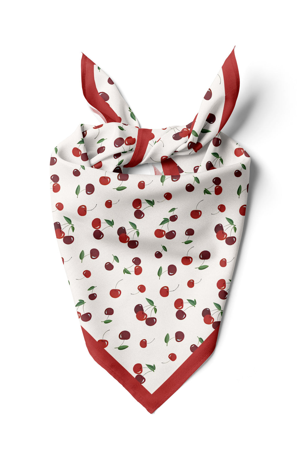 Kiraz Mevsimi Desen Bandana/Fular - Çok Renkli