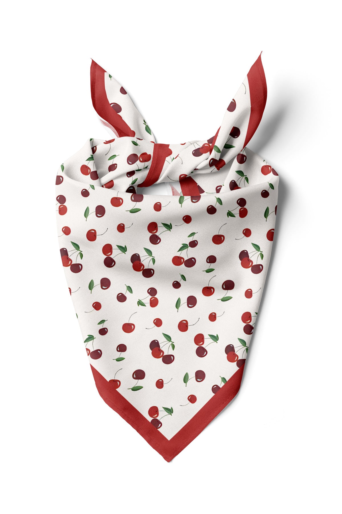 Kiraz Mevsimi Desen Bandana/Fular - Çok Renkli