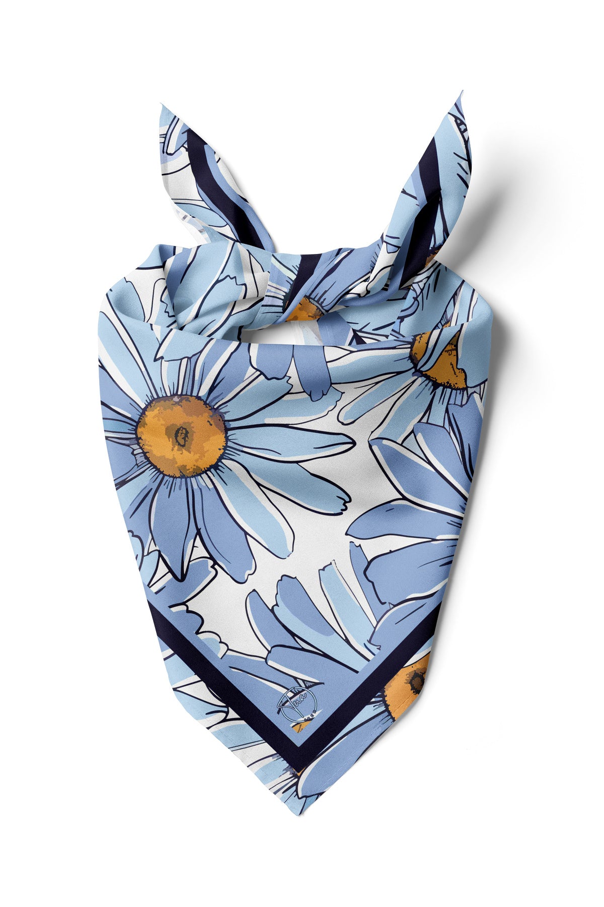 Papatya Rüyası Desen Bandana/Fular - görsel 2