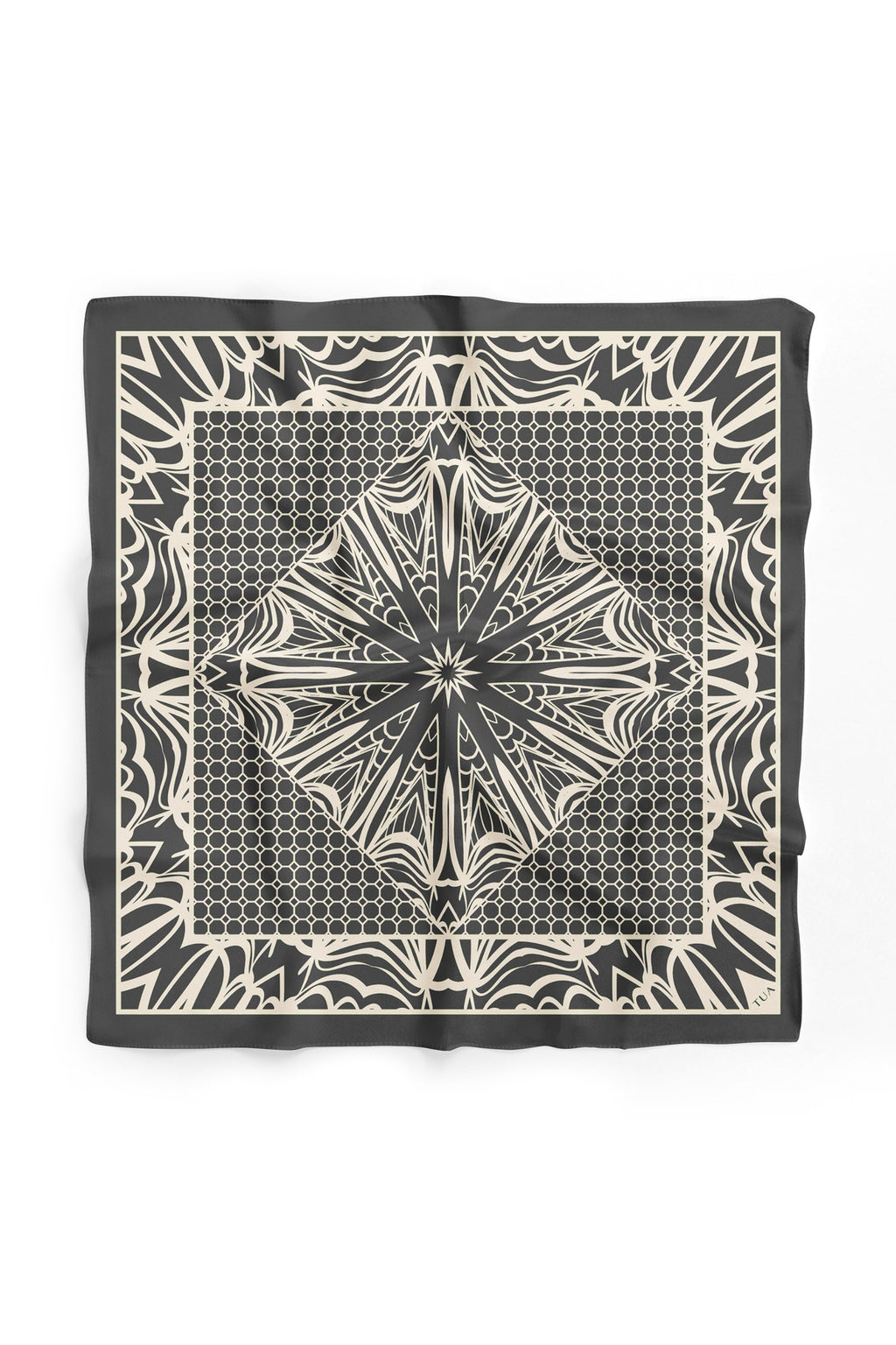 Karanlık Tılsım Desen 60x60 cm Viskon Modal Erkek Bandana/Fular - Çok Renkli