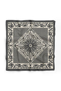 Karanlık Tılsım Desen 60x60 cm Viskon Modal Erkek Bandana/Fular - Çok Renkli