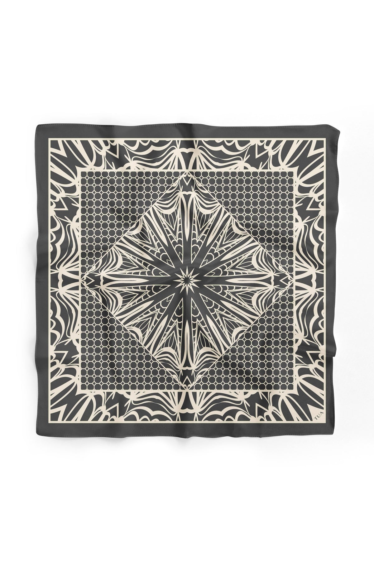 Karanlık Tılsım Desen 60x60 cm Viskon Modal Erkek Bandana/Fular - Çok Renkli