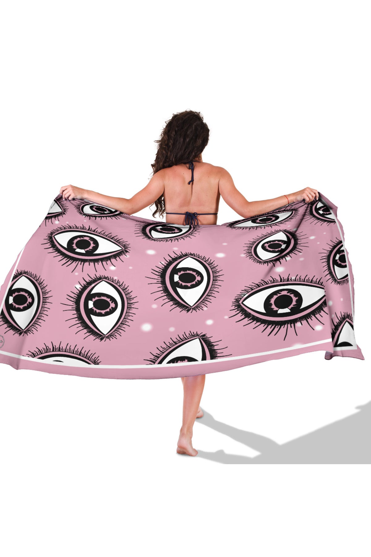 EVIL EYE Desen İç göstermeyen Saten PAREO - Çok Renkli