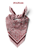 Bordo Bloom Desen 70*70cm Bandana/Fular - Bordo