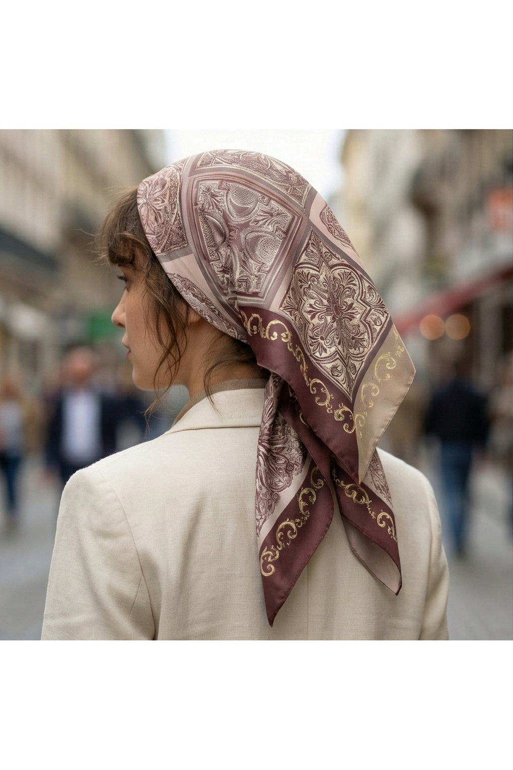 Çini Sırrı Desen 70*70cm Bandana/Fular - görsel 4