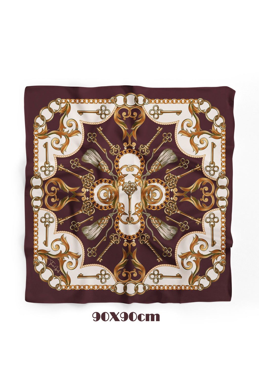 SIRLI HAZİNE Desen 90X90cm Eşarp/Fular - görsel 2