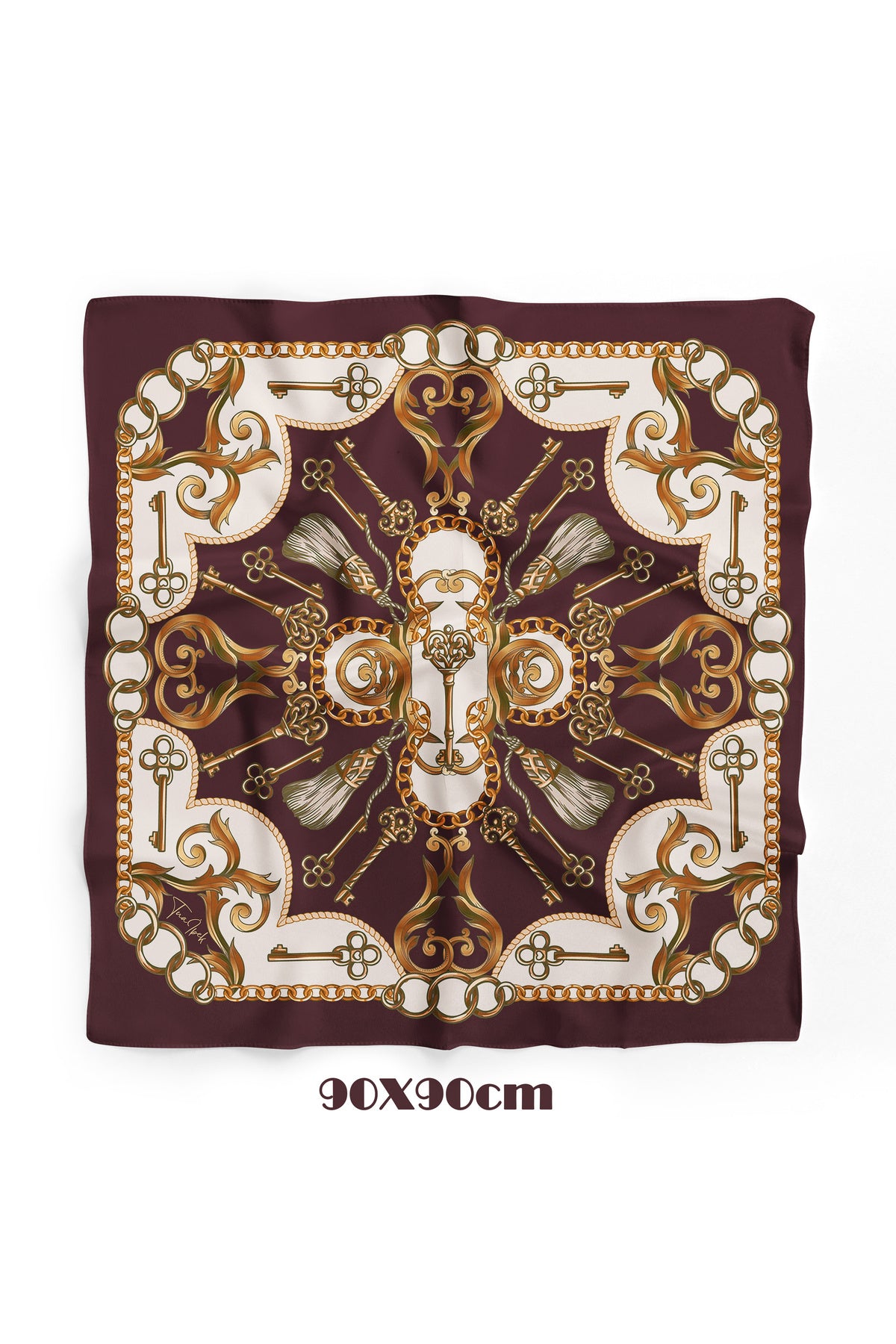SIRLI HAZİNE Desen 90X90cm Eşarp/Fular - görsel 2