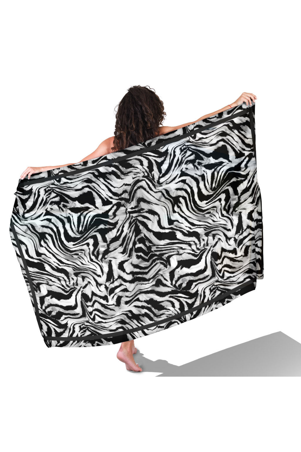 ZEBRA Desen İç göstermeyen Saten PAREO - görsel 4