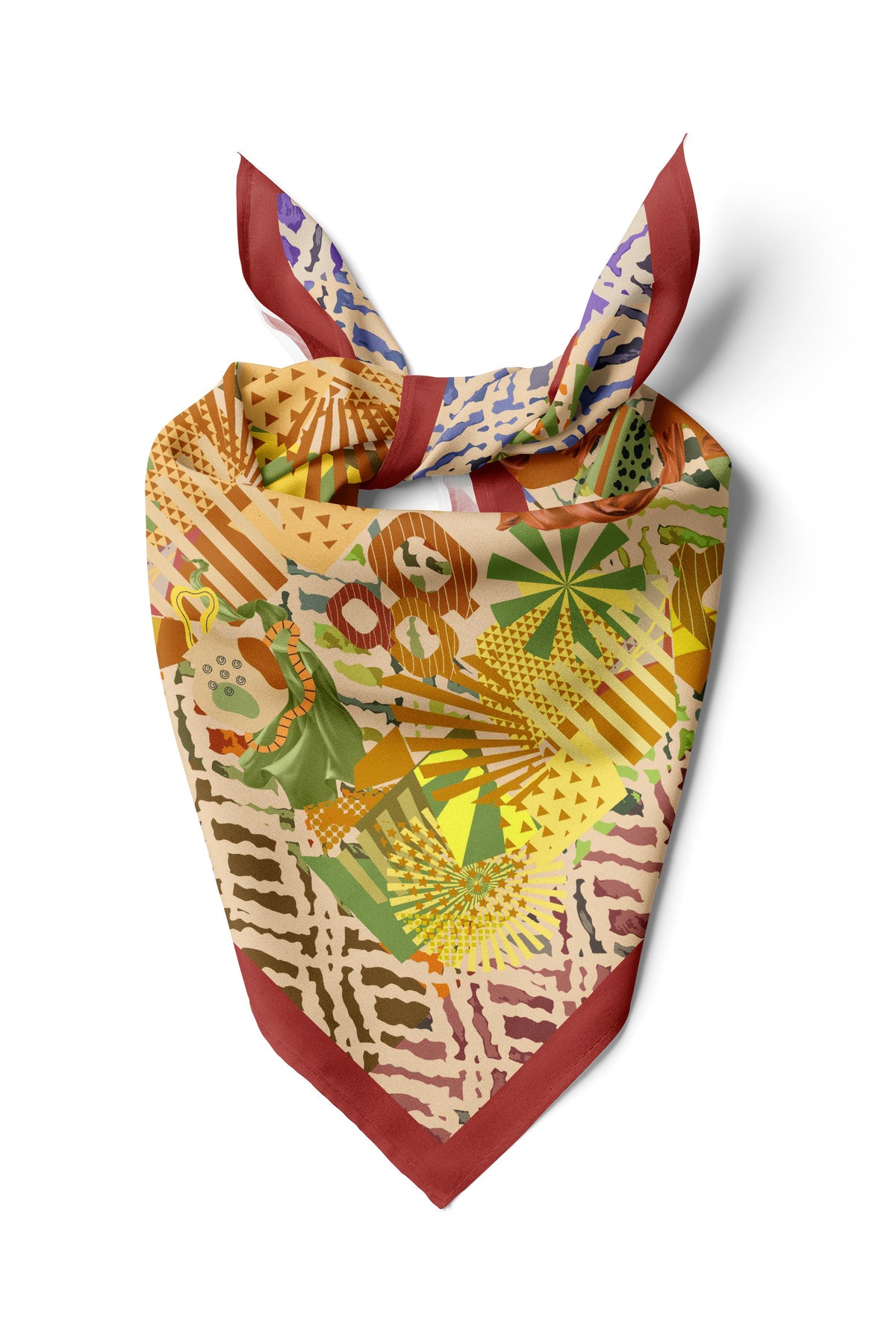 BOHO-CHİCH Desen Bandana/Fular - Çok Renkli